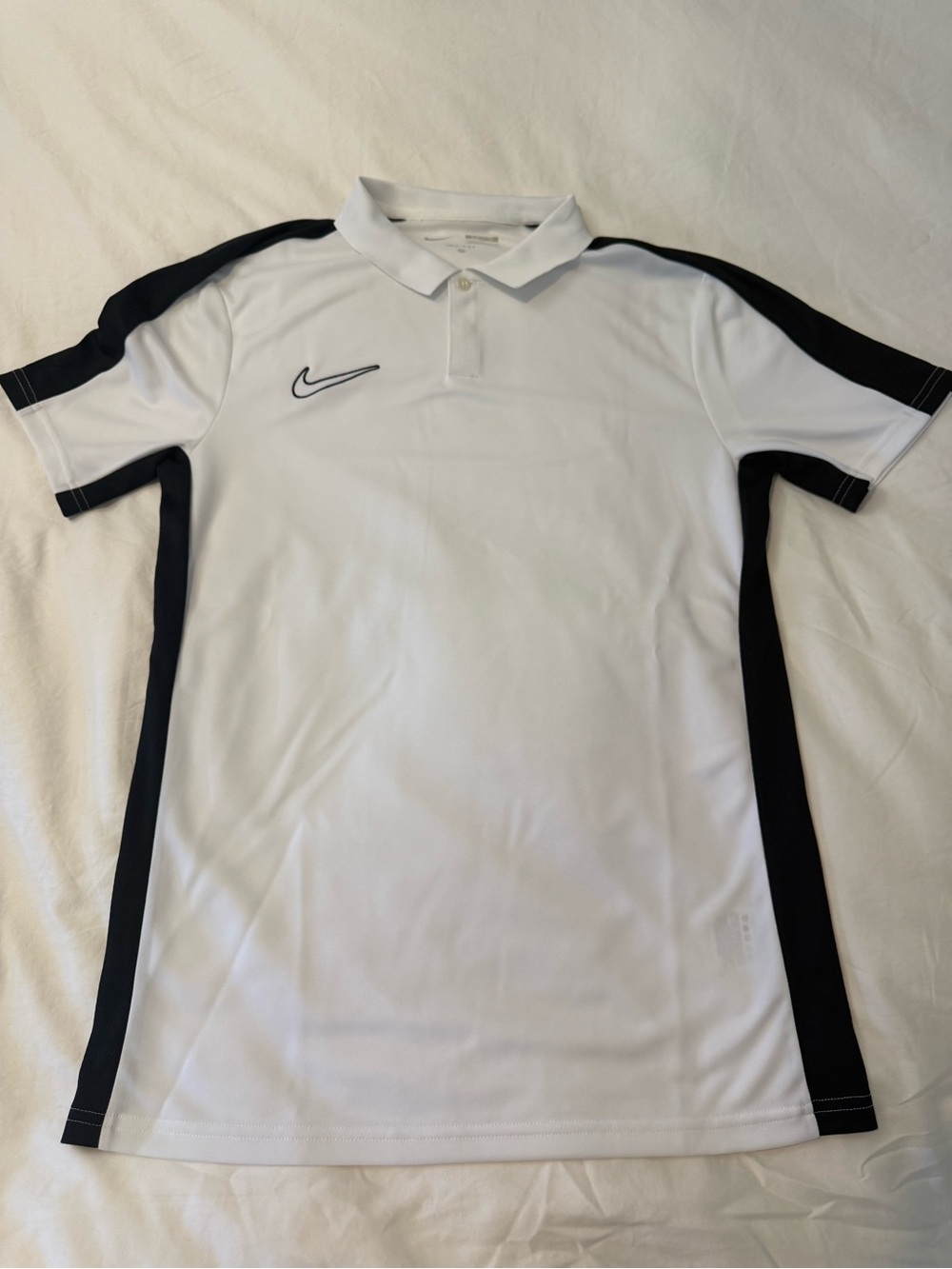 Nike Men’s White Polo with Black Side Panels